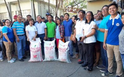 LGU Binalonan distributes 500 sacks of fertilizer among local farmers